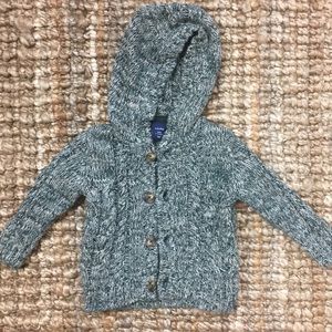 Baby Gap green & cream button front sweater